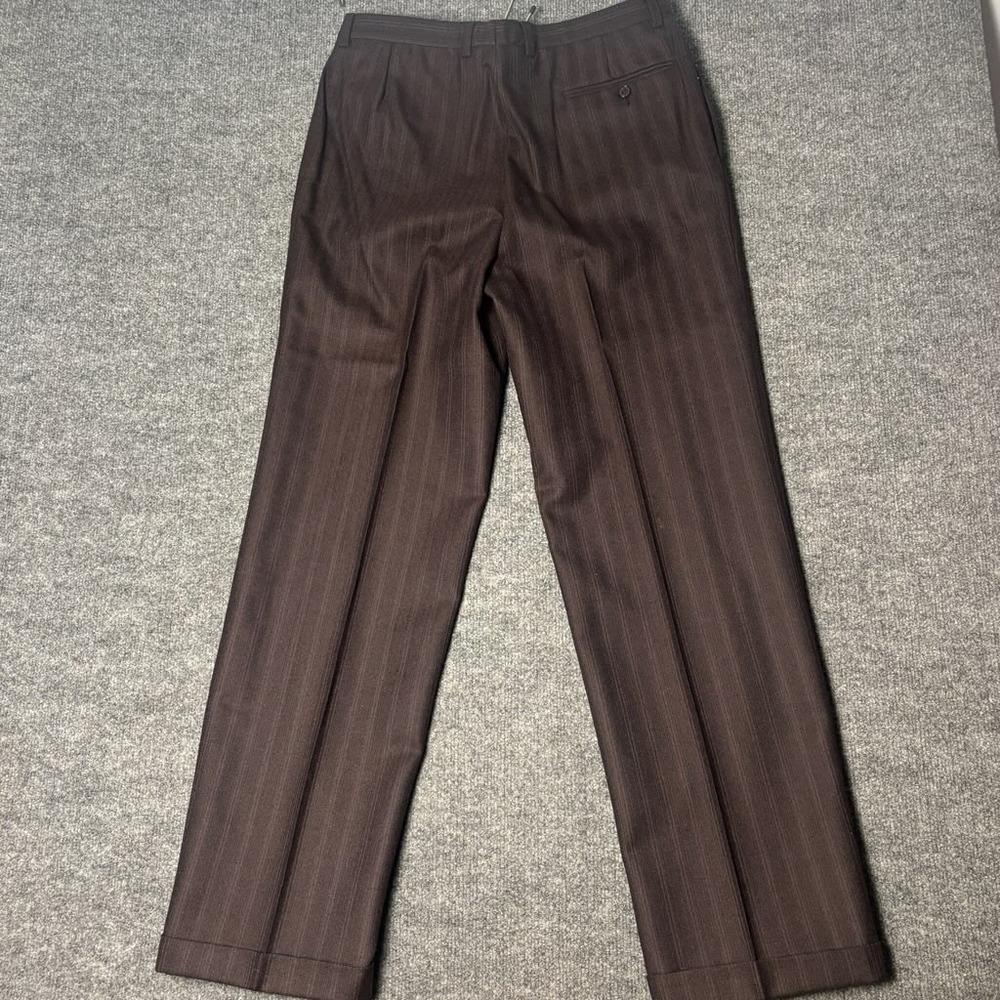 Emanuel Ungaro Uomo Brown Pinstripe Virgin Wool Blazer Saks Fifth Avenue 42L IT - Picture 13 of 16